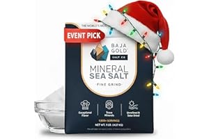 Baja Gold Mineral Sea Salt - Pure & Organic Real Salt for Cooking & Baking | Fine Grind Sea Salt - Low Sodium | Natural Baja Salt - Ideal for All Culinary Uses | 1 lb. Resealable Bag, 300+ Servings