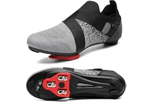 VIKOVIREN Unisex Cycling Shoes Compatible with Peloton Bike & SPD Indoor Road Riding Biking Bike Shoes with Delta Cleats Included for Men Women