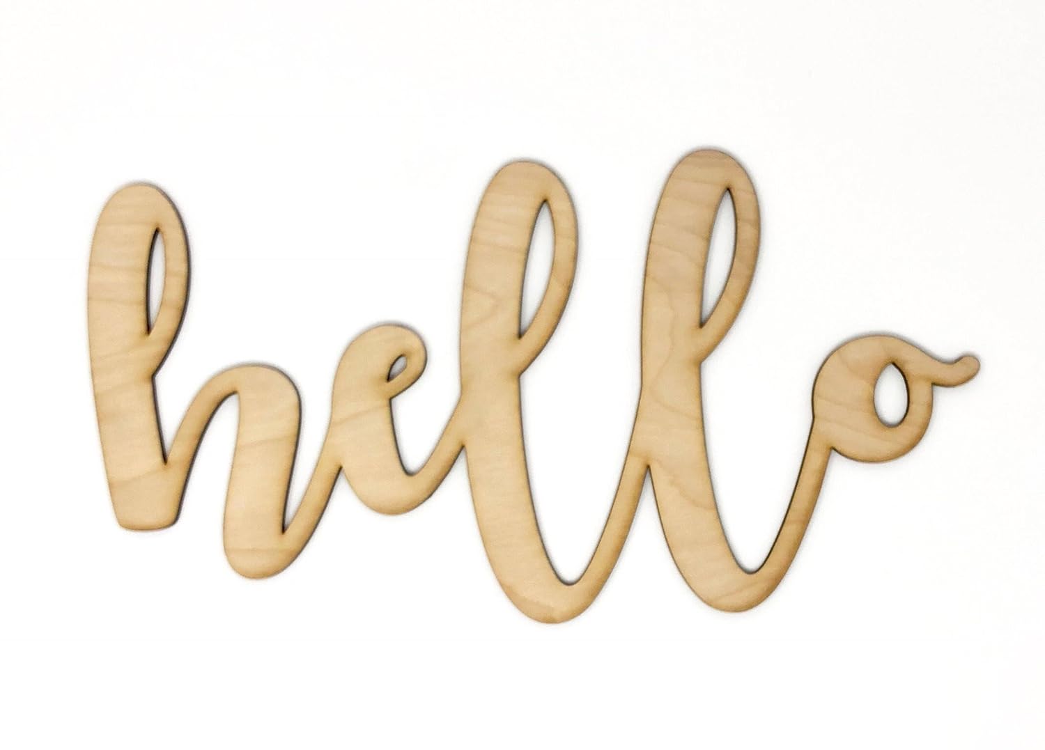 Amazon Com Hello Wooden Word Cut Wall Art Decor Wall Decor