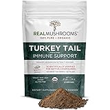 Real Mushrooms Turkey Tail Mushroom Extract Powder (45 Servings) Turkey Tail Mushroom for Immune System Support & Overall Wel