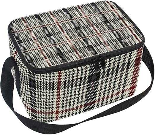 houndstooth lunch bag