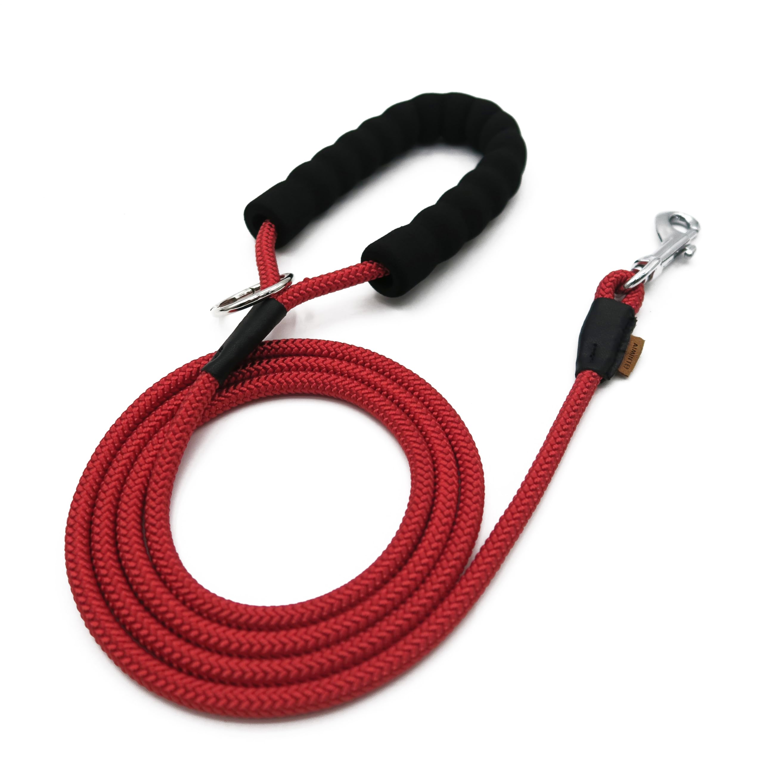 Aiminto Dog Leash, Braided Rope Traction – Walking Training Lead for Small Dogs ((1/3") - 6FT, Red)