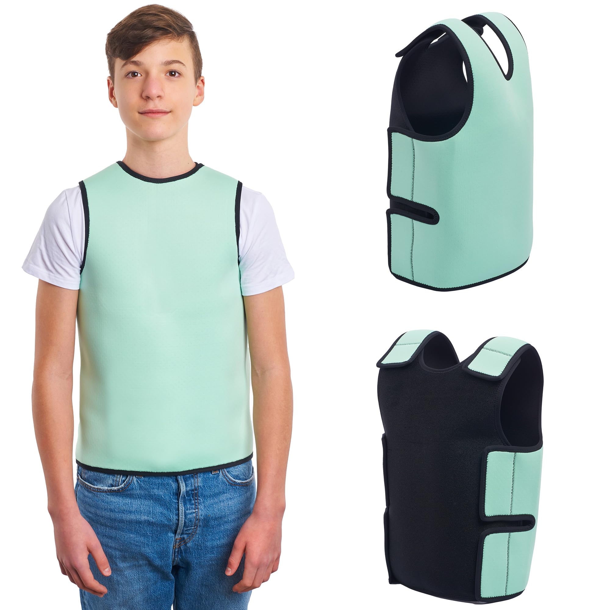 Odoxia Compression Vest for Kids | ADHD & Autism Sensory Clothing | Green, Large, Unisex