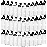 Ziliny 72 Pcs Sports Water Bottles Bulk 20 oz Squeeze Reusable Plastic Water Bottles with Nylon Strap Leak Proof Blank DIY Cups for Summer Travel Hiking Cycling Sport Event Team Gifts