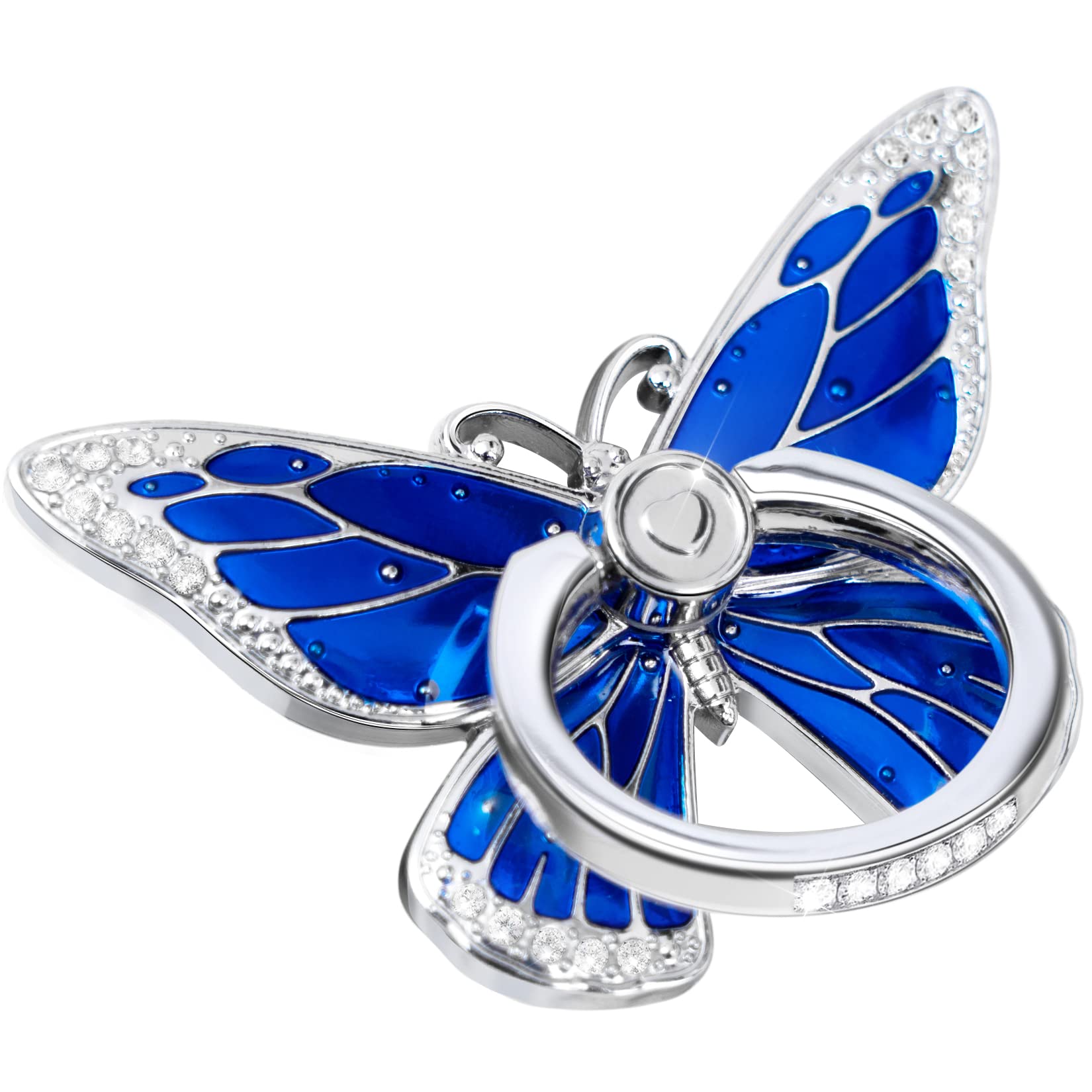 Doflyesky Butterfly Cell Phone Ring Grip Holder, 360 Degrees Rotation Phone Ring Grip Stand, Metal Finger Kickstand Compatible with iPhone, Samsung Galaxy,Android Phone