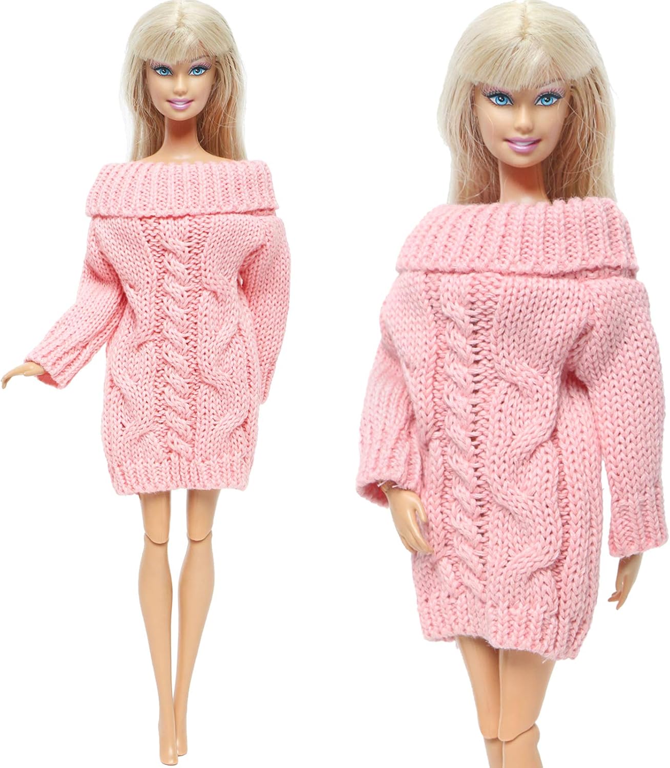 pink turtleneck outfit