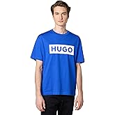 Hugo Mens Logo Stripe Cotton Crew Neck T-Shirt