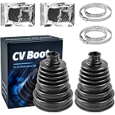 2PCS CV Axle Boot Repair Kit for 55-125mm Height | Fits Shaft Size 26mm-34mm CV Boot Repair Kit Tie Rod Boot for Most Vehicle,Silicone CV Joint Boot