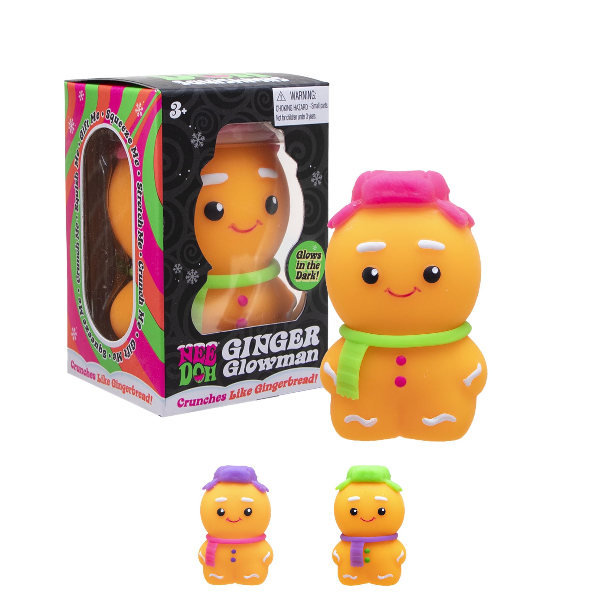 Schylling NeeDoh Squishmas Ginger Glowman