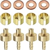 Be In Your Mind 4 Sets Bicycle Brake Olive Insert Compatible with Hope Brake Hoses Mountain Bike Disc Brake Olive and Insert Pack Brake Line Olive Connector Insert Replacement
