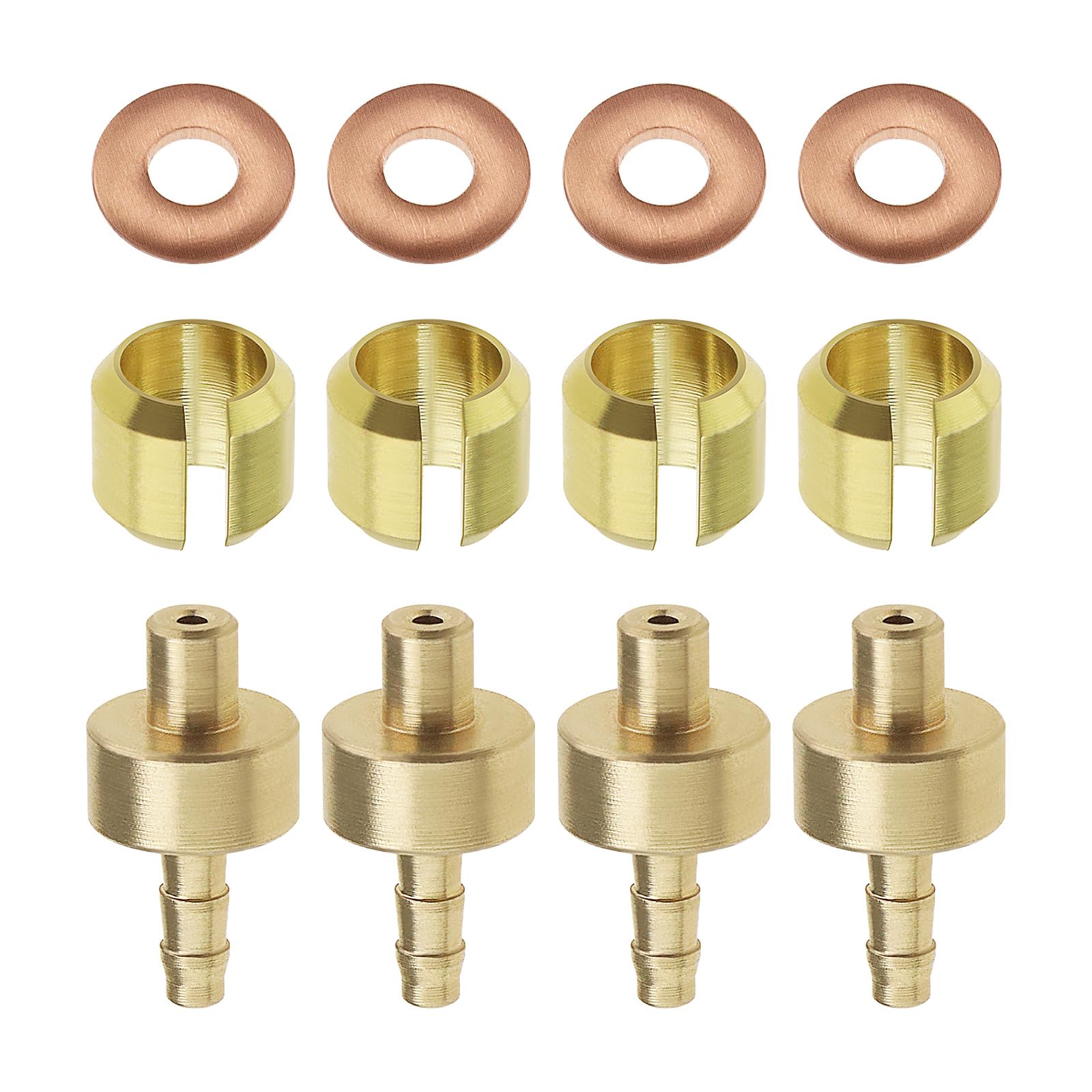 VGOL 4 Sets Bicycle Brake Olive Insert Compatible with Hope Brake Hoses Mountain Bike Disc Brake Olive and Insert Pack Brake Line Olive Connector Insert Replacement