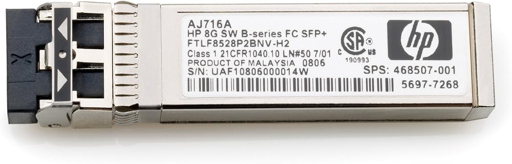 HP AJ716A B-Series SFP+ Transceiver Module 8Gb Fibre Channel 8192 Mbit/s