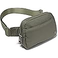 Pander Everywhere Belt Bag for Women, 5 Zipper Pockets Nylon Crossbody Fanny Pack Purse (Grey Sage).