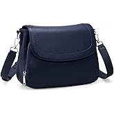 befen Genuine Leather Crossbody Bags for Women with Built in RFID Wallet Medium Womens Saddle Bag Cross Body Purse
