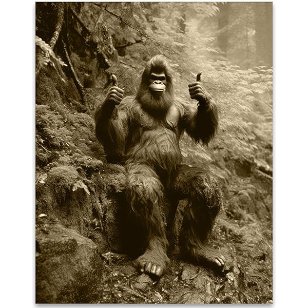Amazon.com: Hanging With Bigfoot 11x14 Unframed Print