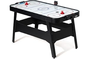 GoSports 54 Inch Air Hockey Arcade Table for Kids & Adults - Oak or Black - Includes 2 Pushers, 3 Pucks, AC Motor, and LED Scoreboard