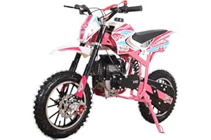 X-PRO Cyclone 40cc 4-Stroke Kids Dirt Bike Mini Pit Bike Dirt Bikes Motorcycle Gas Power Bike Off Road with Security Speed Governor (Pink)