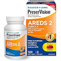 PreserVision AREDS 2 Eye Vitamin & Mineral Supplement, Contains Lutein, Vitamin C, Zeaxanthin, Zinc, Vitamin E, Eye Health Su