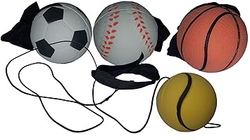 KSS 4 x Ball an der Schnur Springball Hüpfball Kindergeburtstag Mitbringsel Mitgebsel