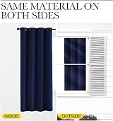 Aspire Homeware Blackout Curtains 66x90 Eyelet Navy 2 Panels Thermal view 5