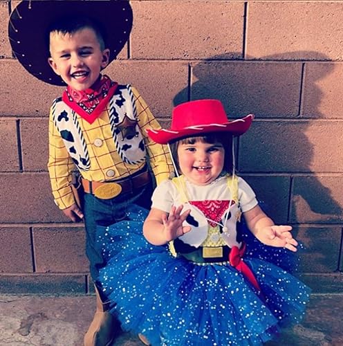 Tutu Dreams Cowgirl Costume for Girls 1-10Y with Bandana Cowboy