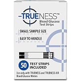 TRUENESS Blood Glucose Test Strips, 50 Count | Blood Glucose Test Strips Compatible with TRUENESS Family of Self Monitoring Blood Glucose Meters, Fast 5 Second Results