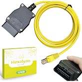 Hexalyao ENET OBD2 Cable for F G Series Vehicles RJ45 Ethernet Diagnostic Cable 6.6ft 2M for ECU Coding Programming Compatible with Common Coding Tools Fast Data Transfer Stable Connection
