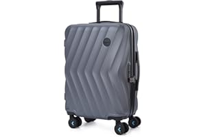 BAGSMART Carry On Luggage 22x14x9 Airline Approved,PC Hardside Suitcase,20 Inch Luggage with Spinner Wheels, Travel Luggage Hard Shell Lightweight Suitcases for Men Women, Grey