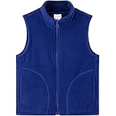 Spring&Gege Boys Full Zip Polar Fleece Vest Sleeveless Outwear Warm Jacket with Pockets (3-12 Years)