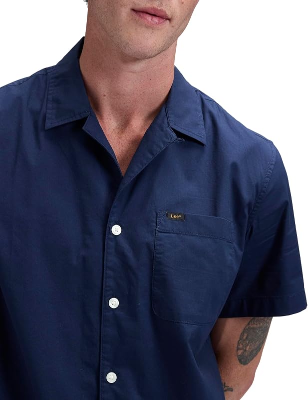 - Camicia Uomo - Vestibilità Comoda - Resort Shirt - Mood Indigo