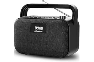 Avantree PowerByte - Portable Powerful 30W Stereo Bluetooth Speakers with Digital FM Radio & SD Card Player, 20hr Rechargeabl