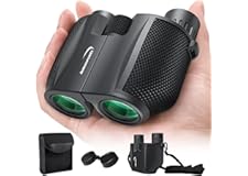 Aurosports 10x25 Binoculars for Adults and Kids, Large View Compact Binoculars with Low Light Vision, Easy Focus Small Binocu