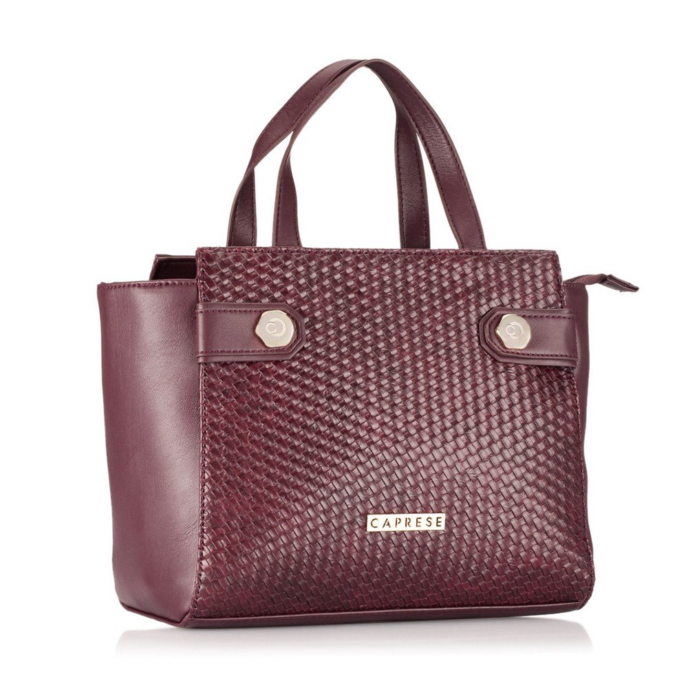 caprese women's satchel (burgundy)