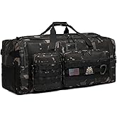 130L Extra Large Duffle Bag for Men, Heavy Duty Duffle Bag for Travel, Large Sports Gym Equipment Bag for Hockey Football Soccer Baseball Basketball & Team training, Dark CM