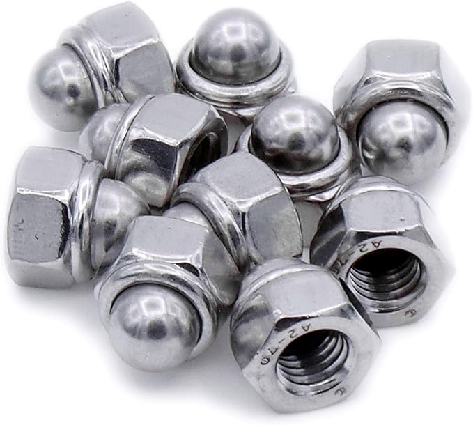 M5 (5mm) Nyloc Dome Cap Nut Stainless Steel (A2) (Pack of 10) Amazon