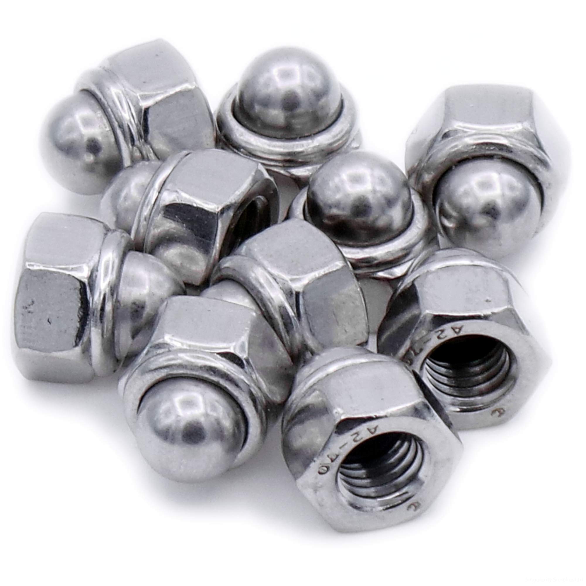 M5 (5mm) Nyloc Dome Cap Nut - Stainless Steel (A2) (Pack of 10)