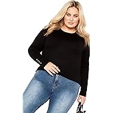 Avenue Womens Lara Button Sweater