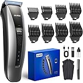 Cordless Hair Clippers for Men, GLAKER Professional Hair Clippers Ceramic Blade, Clippers for Hair Cutting Beard Trimmer Hous
