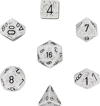 Polyhedral 7-Die Speckled Dice Set - Arctic Camo