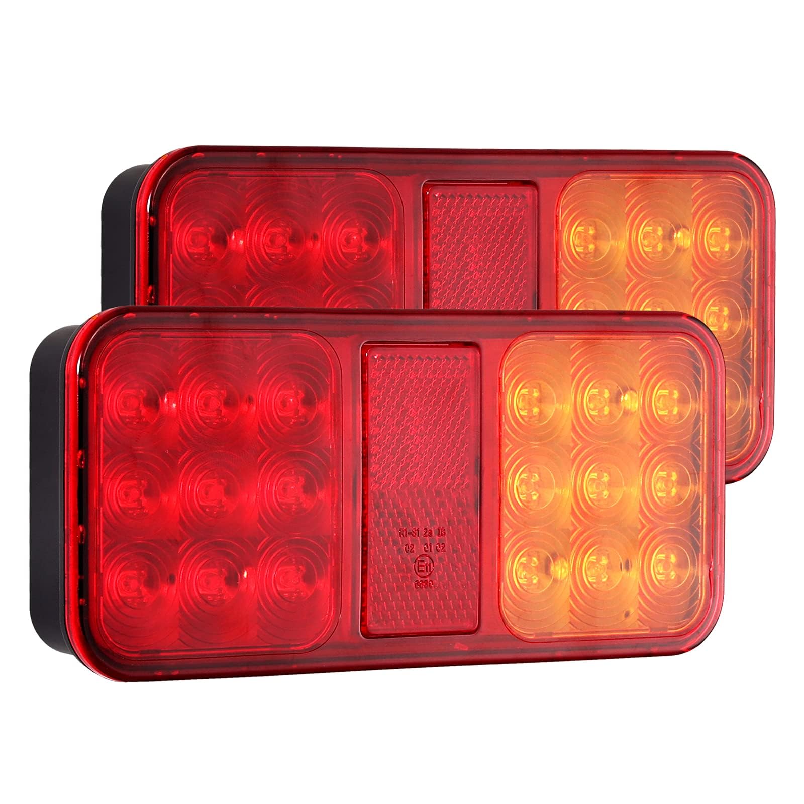 EYPINS 2 PCS 12V LED Lights with 24 LEDS, Tail Brake Rear Light Lamp Universal Stop Indicator for Trailers, Trucks, Utes, Boat, Vans Caravans