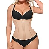 SHAPELLX Waist Trainer for Women Tummy Control Corset Shapewear Workout Faja Body Shaper with Adjustable Shoulder Strap