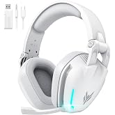 BENGOO G1 60H Wireless Gaming Headset with RGB Lights &amp; Mic for PS5 PS4 PC | 7.1 Surround Sound, 2.4GHz USB/Type-C &amp; Bluetooth 5.4, Noise Canceling Flip Microphone, Foldable Design for Switch Mac