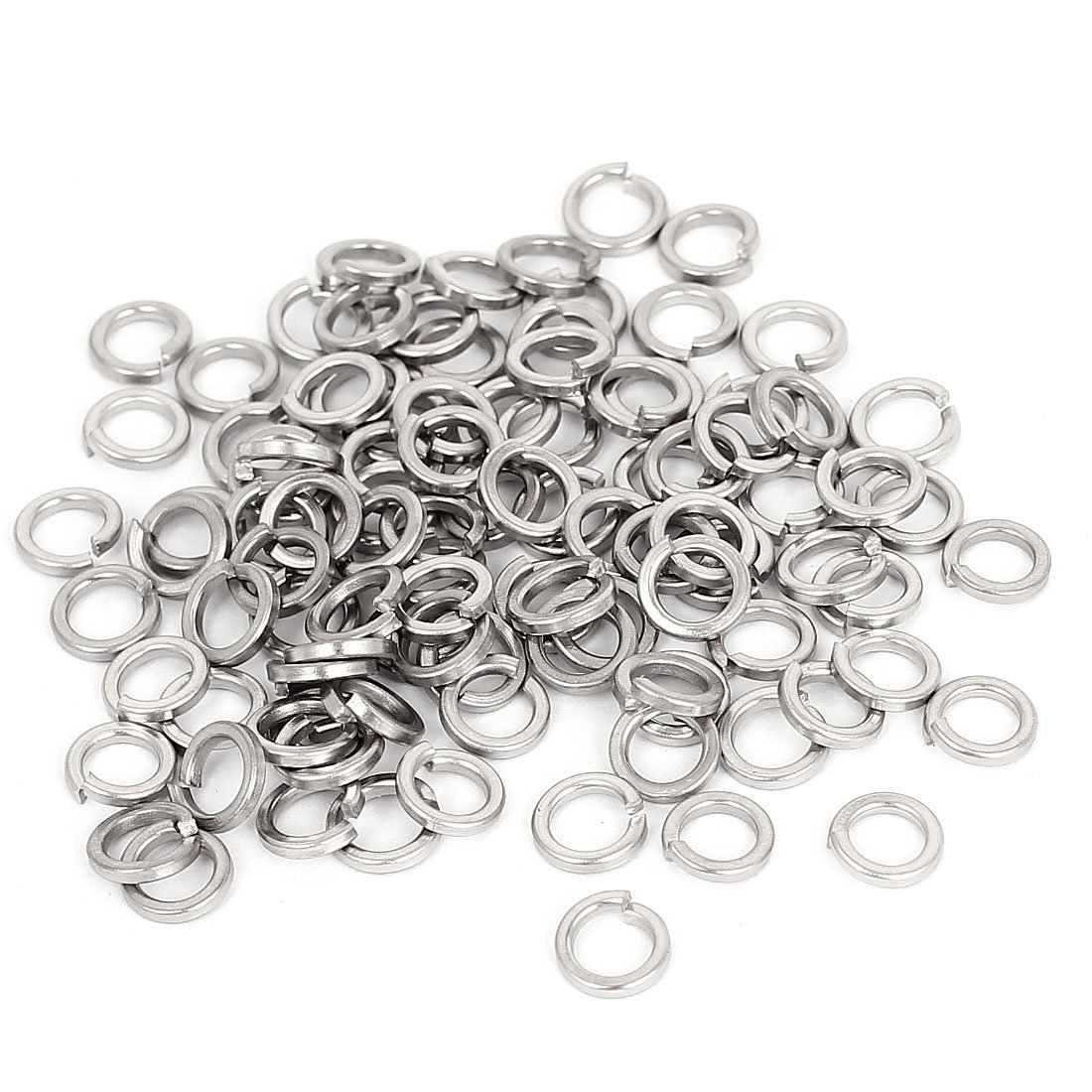 Sourcingmap M5 304 Stainless Steel Split Lock Spring Washers Screw Gasket 100pcs