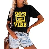 90s Shirt for Women Back to The 90's Shirt Vintage 1990s Theme Party Shirt Retro Casual Loose Tee Tops