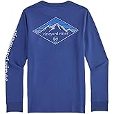 Vineyard Vines Boys Boys' Winter Scene Logo Long-Sleeve Pocket Tee