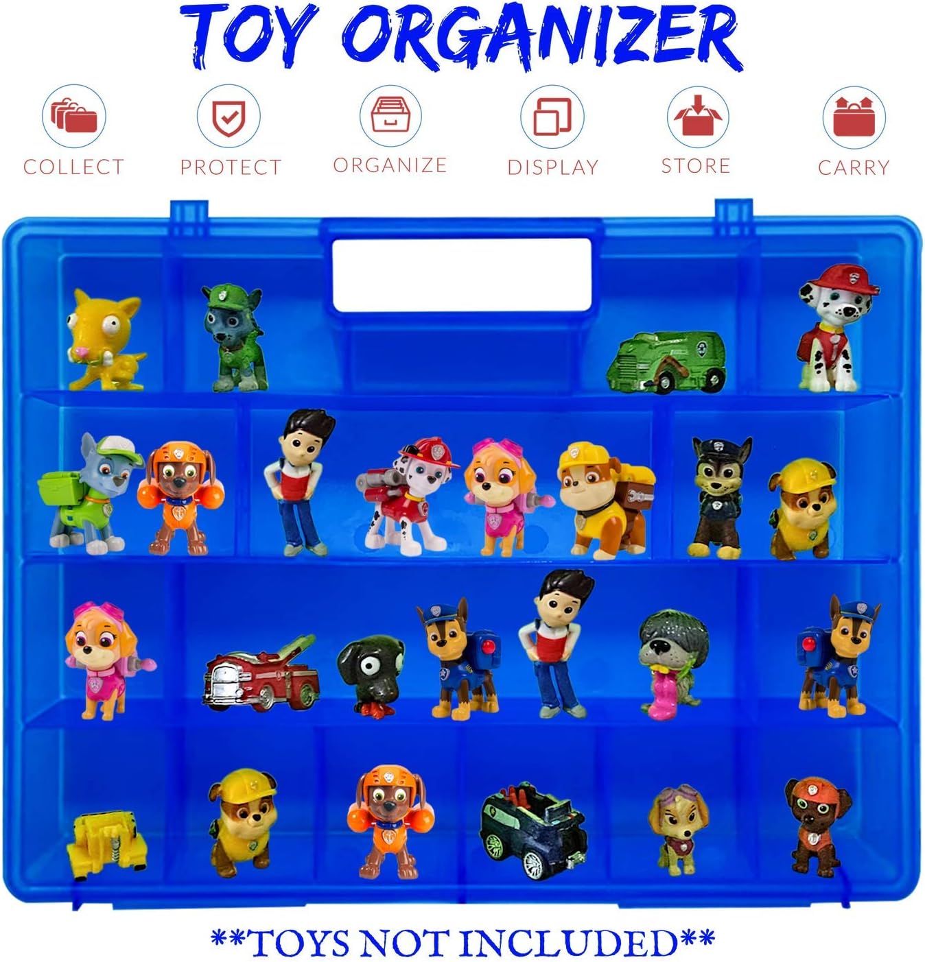 人生をより良くし 便利なブルーの先進デザイン持ち運び用おもちゃキャリアケース Paw Patrol ミニフィギュアに対応 最大30個のフィギュアを収納可能 Lmb製アクセサリー フィギュア ドール 通販 Amazon