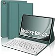 Keyboard Case for Samsung Galaxy Tab A9 Plus 5G 11 Inch 2023(SM-X210/X216/X218), Detachable Wireless Bluetooth Keyboard, Auto Sleep/Wake Up, Smart Folio Cover with S Pen Holder for Tab A9+ 11" Green