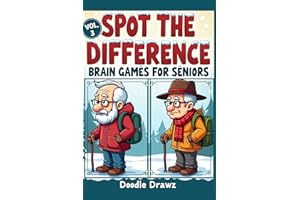 Spot the Difference - Brain Games for Seniors - Vol.3 Large Print: Fall, Winter & Christmas - Picture Puzzles for Memory Impr