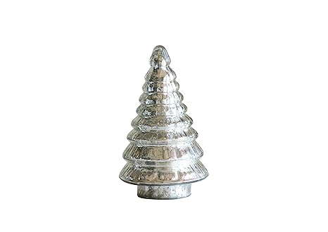 Creative Co-op Antique Silver Glass Tree Figurine