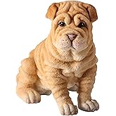 Veronese Design 3 3/8 Inch Shar Pei Dog Puppy Sitting Resin Figurine Hand Painted Pet Collectible Gift